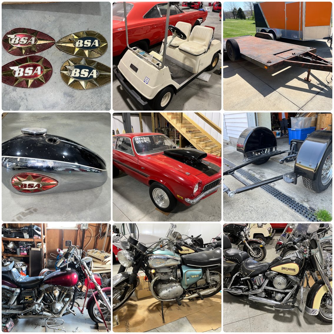 Image for Waynesburg, PA – ’72 Chevy Vega Drag Car, ’88 HD Heritage Softail, ’75 HD Super Glide, ’70 BSA Lightening, and more!