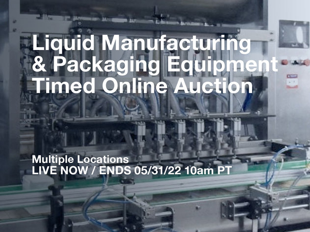 Image for Liquid Manufacturing & Packaging Equipment Auction