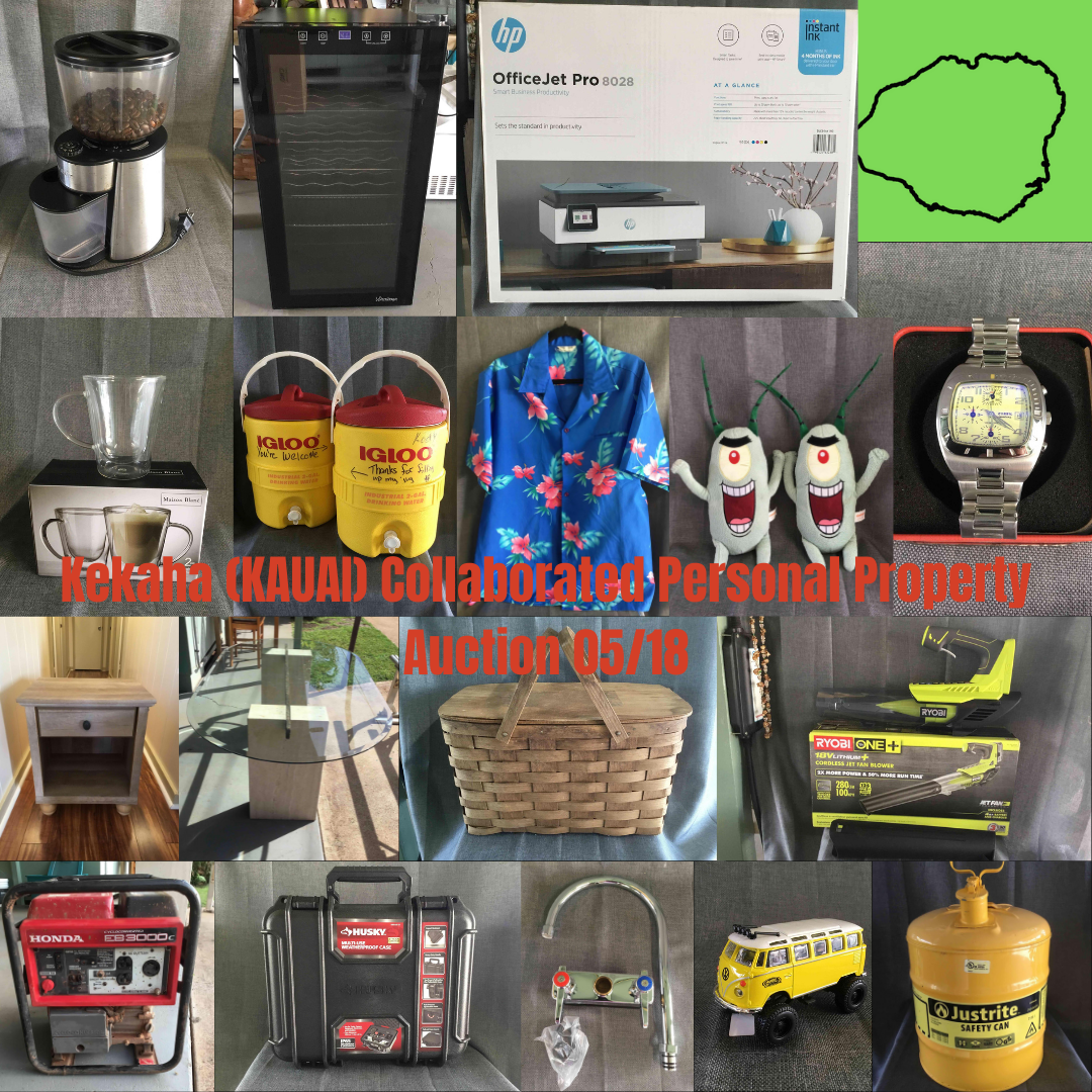 Image for Kekaha (KAUAI) Collaborated Personal Property Auction 05/18