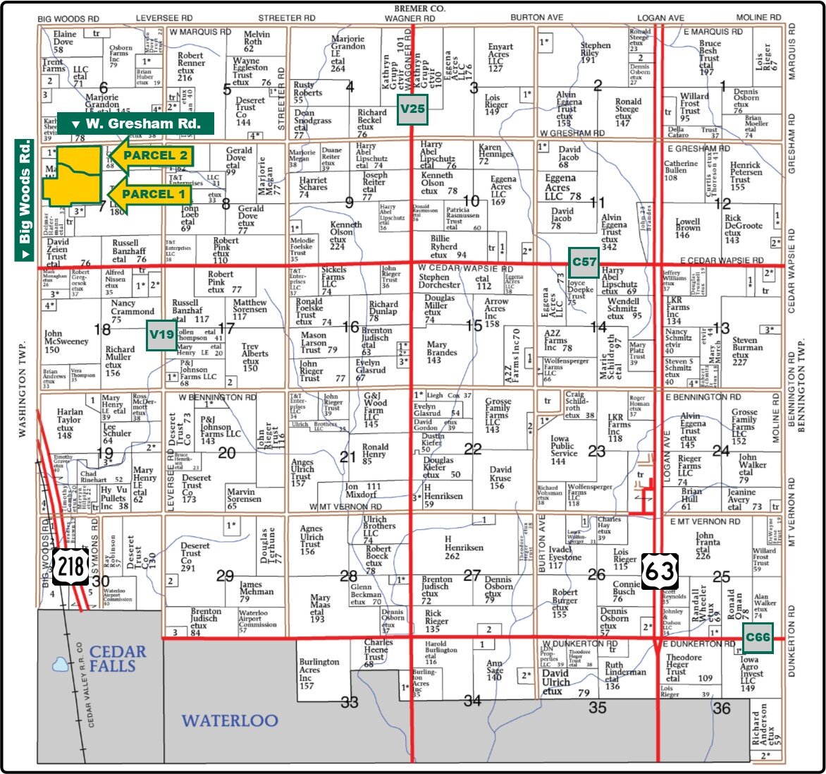 Black Hawk Co., IA 136.60 Ac., m/l (0501173)