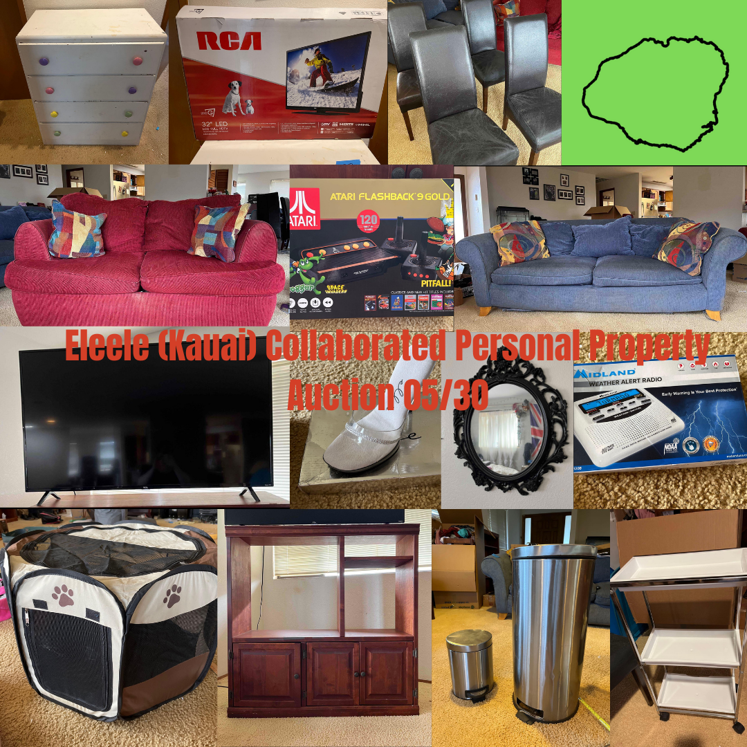 Image for Eleele (KAUAI) Collaborated Personal Property Auction 05/30