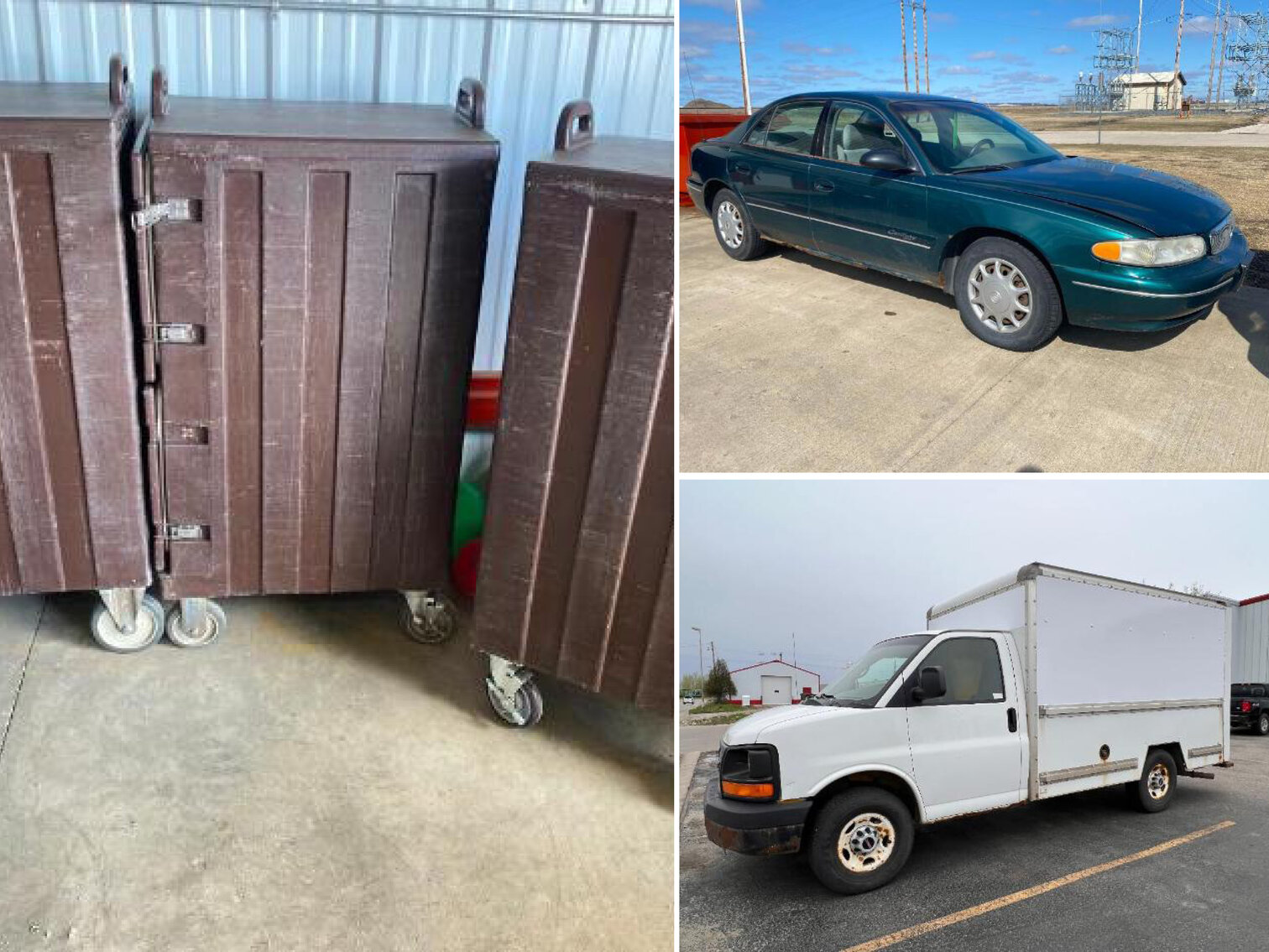 2005 GMC 3500 Cube Truck, 1998 Buick Century Custom & (3) Food Warmers