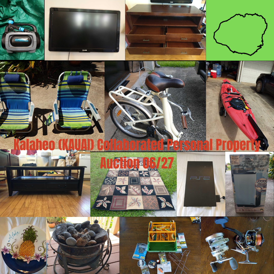 Image for Kalaheo (KAUAI) Collaborated Personal Property Auction 06/27