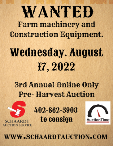 Image for Pre-Harvest Online Only Farm Equipment Consignment Auction