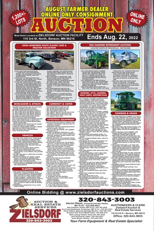 Image for AUGUST FARMER DEALER ONLINE ONLY CONSIGNMENT