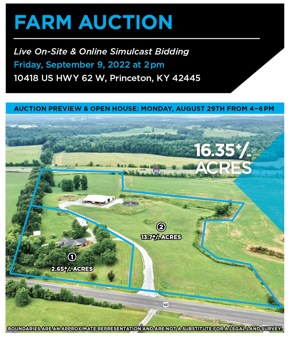 Image for Farm Auction: 16.35+/- Acres, Home, Shop with Apartment, Equestrian Facilities