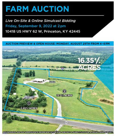 Image for Farm Auction: 16.35+/- Acres, Home, Shop with Apartment, Equestrian Facilities