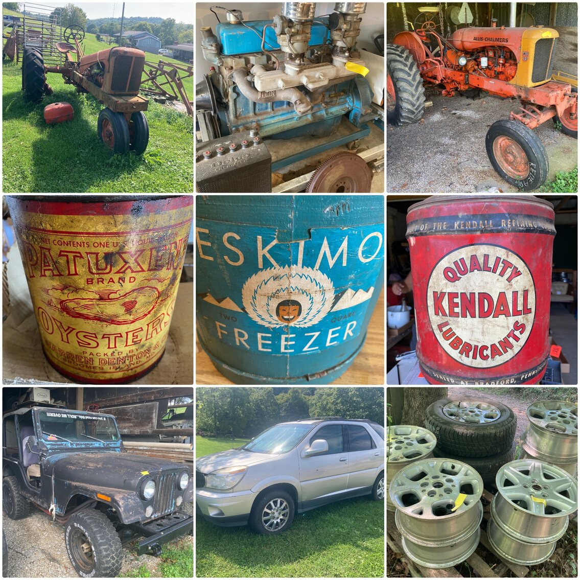 Image for Brownsville, PA – ’06 Buick Rendezvous, ’80 CJ5 Jeep, ‘50’s Allis Chalmbers Tractors, Car Collectibles, Antiques, and more!