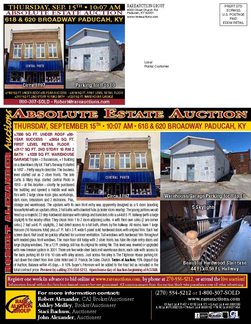 Image for ABSOLUTE ESTATE AUCTION 618 & 620 BROADWAY PADUCAH