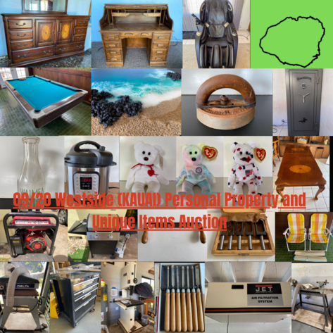 Image for 09/20 Westside (KAUAI) Personal Property and Unique Items Auction