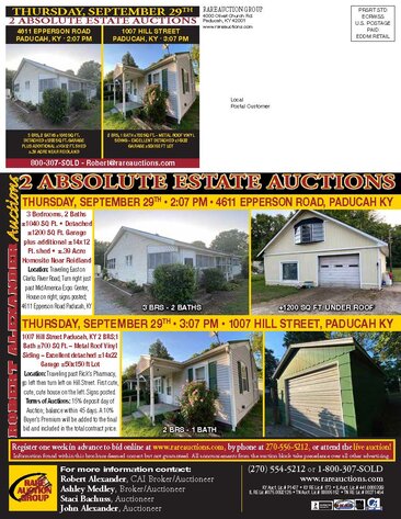 Image for ABSOLUTE ESTATE AUCTION 4611 EPPERSON ROAD