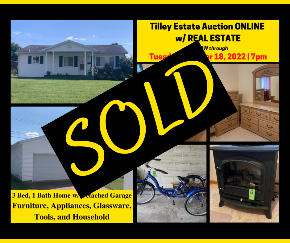 Image for Tilley Estate Auction ONLINE w/ Real Estate