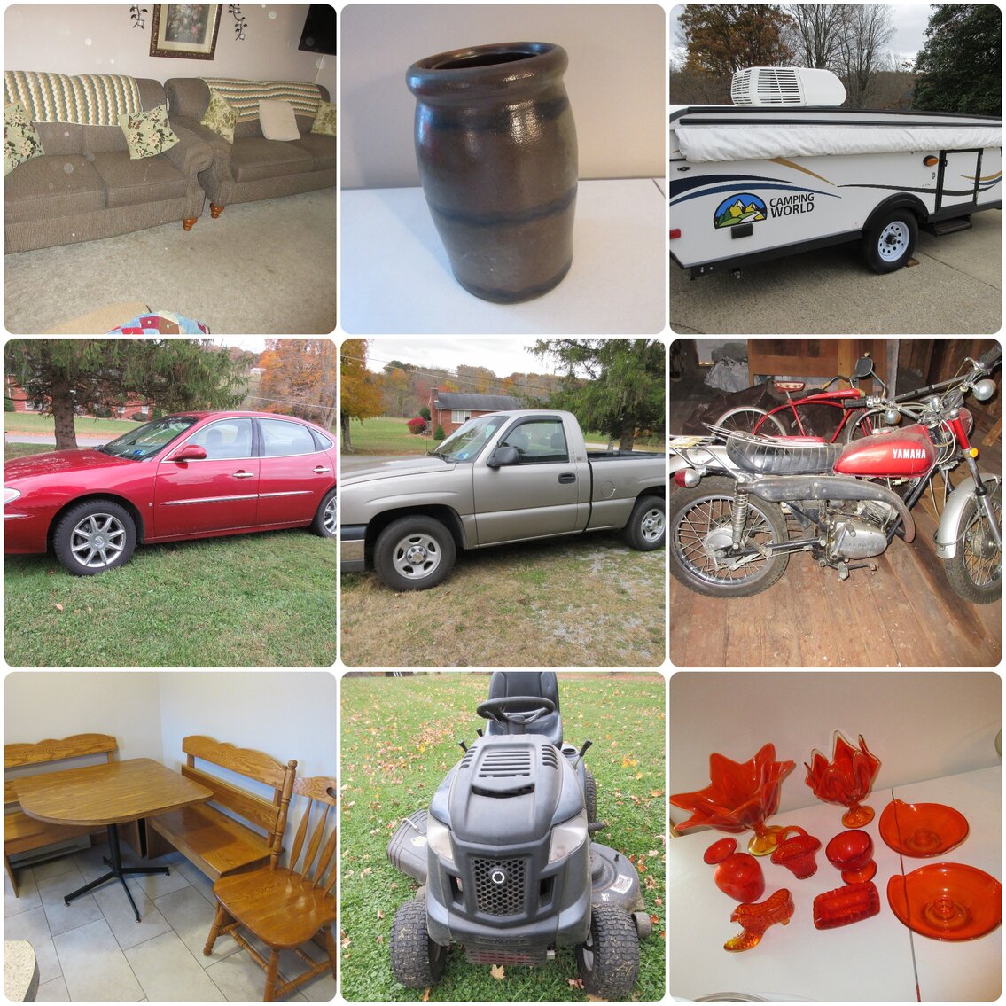 Image for Philippi, WV – Estate Auction: ’03 Silverado, ’07 Buick Lacrosse, ’13 Pop-up Camper, Quilts, Glassware, Kitchen Items, Outdoor Items, and More!
