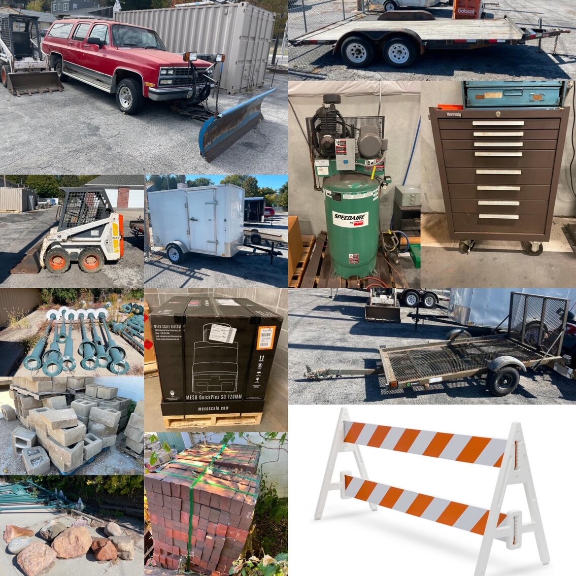 Image for Skid Loader, Trailers, Truck & Snow Plow, Tools, Shop Equipment & Barricades