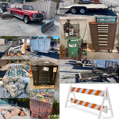 Image for Skid Loader, Trailers, Truck & Snow Plow, Tools, Shop Equipment & Barricades