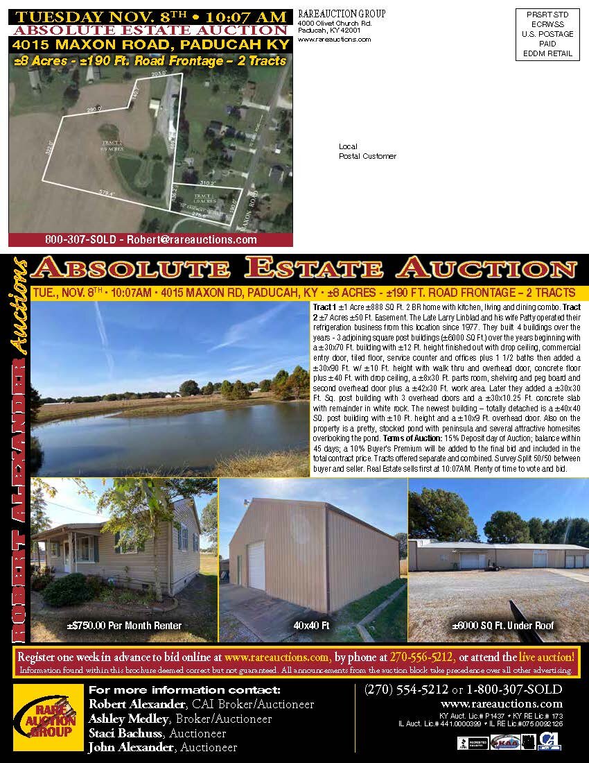 Image for ABSOLUTE AUCTION 4015 MAXON ROAD