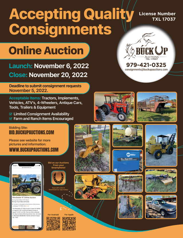 Image for Online Equipment Consignment November 2022