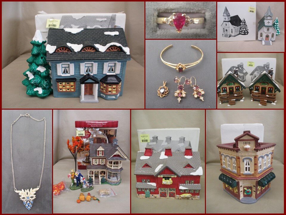 Image for Dept 56, Christmas Collectibles and Val Johnson Jewelry (yellow tag)