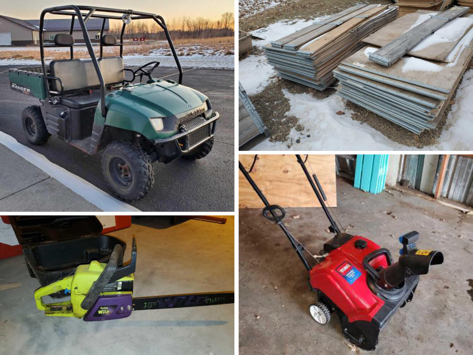 ALEXAUCTION #111 Polaris Ranger 4X4, Snow Blowers & More