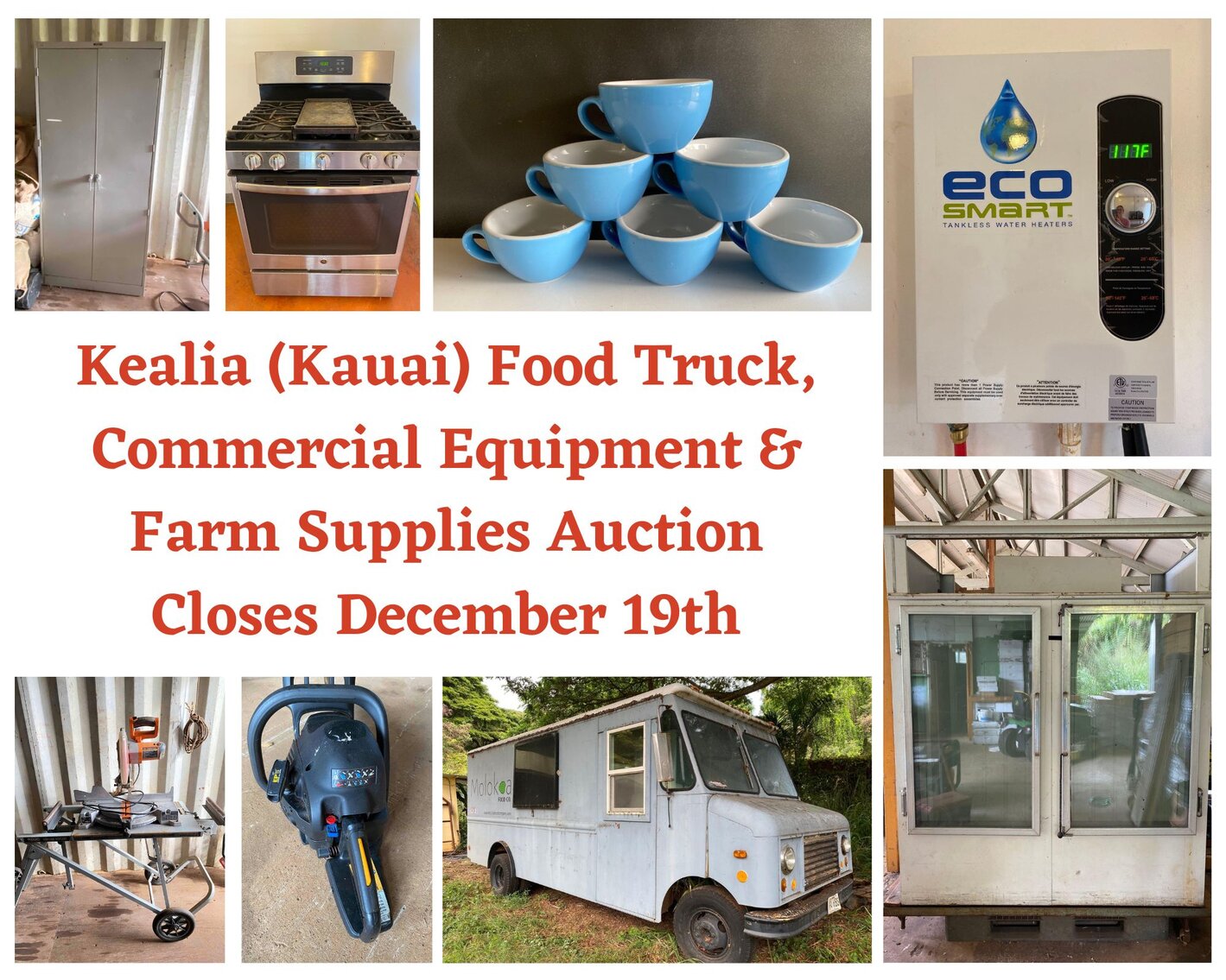 Image for 12/19 Kealia (KAUAI) Food Truck, Commercial Equipment & Farm Supplies