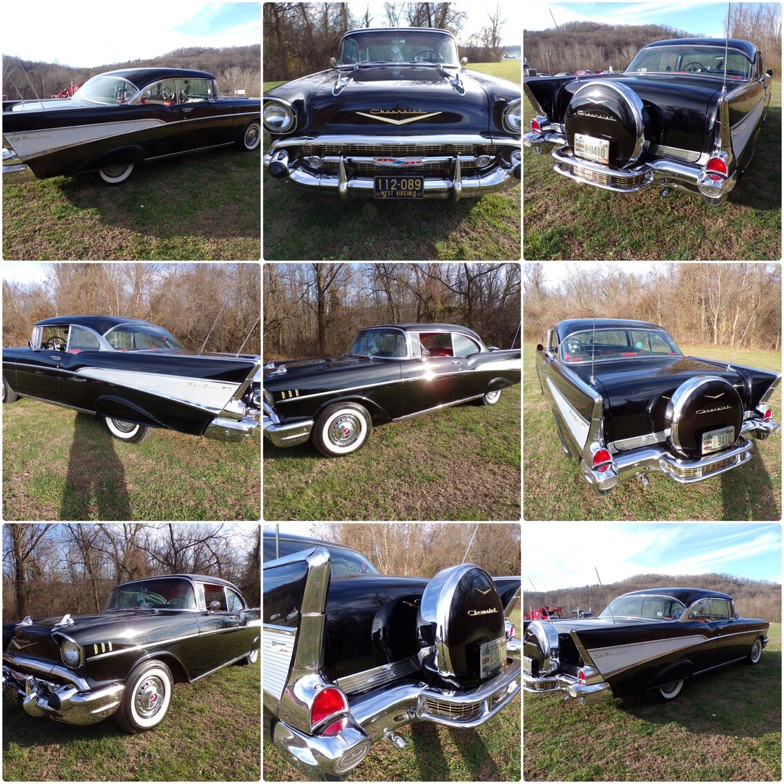 Image for St. Albans, WV - Rare 1957 Chevrolet Bel-Air Two 4- Barrel Carburetor with Chrome Continental Kit