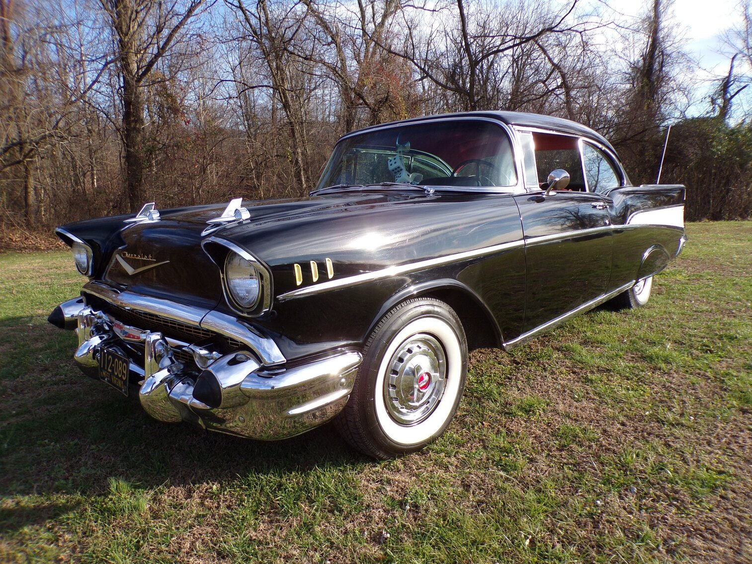 Image for St. Albans, WV - Rare 1957 Chevrolet Bel-Air Two 4- Barrel Carburetor with Chrome Continental Kit