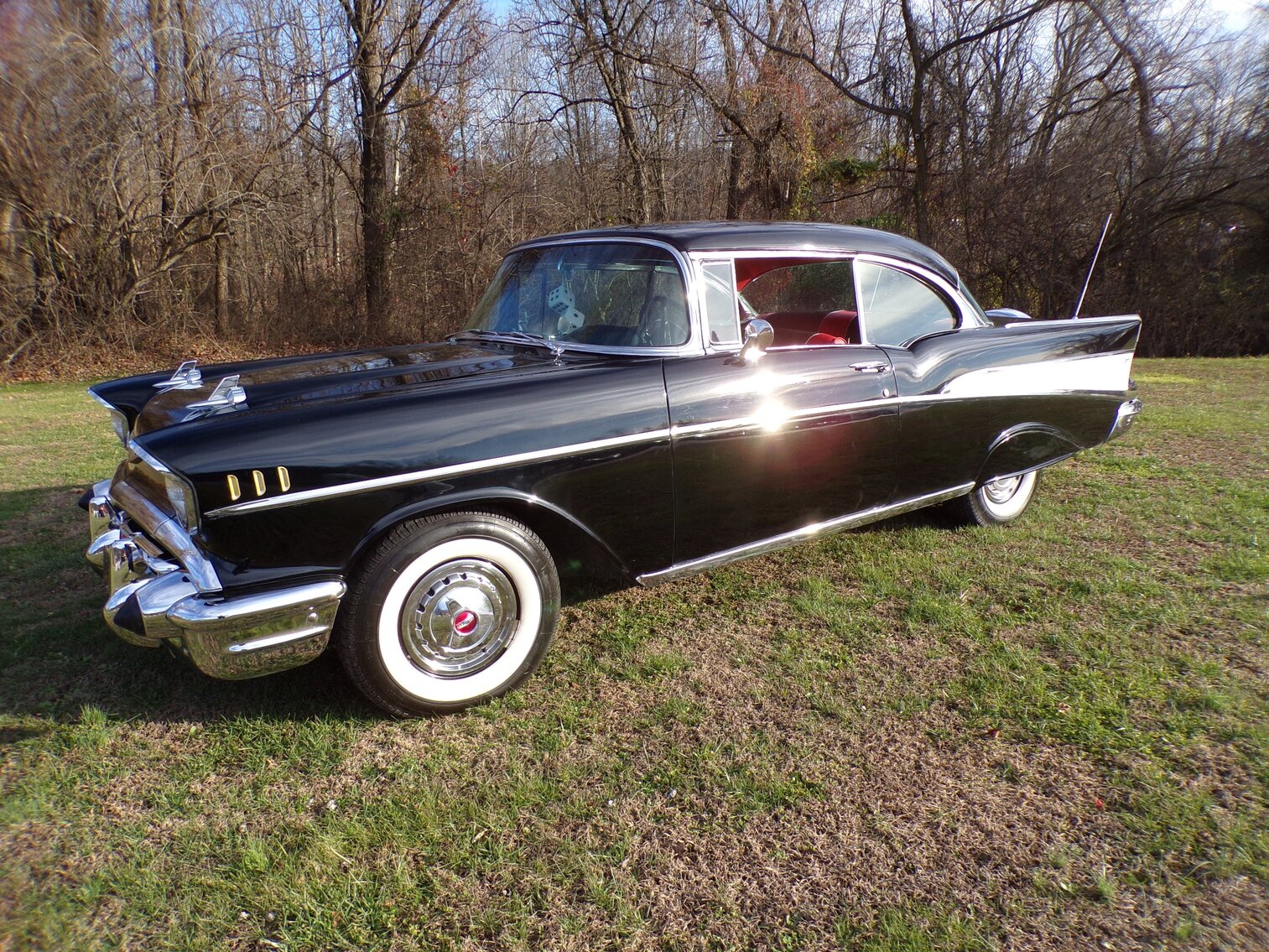Image for St. Albans, WV - Rare 1957 Chevrolet Bel-Air Two 4- Barrel Carburetor with Chrome Continental Kit