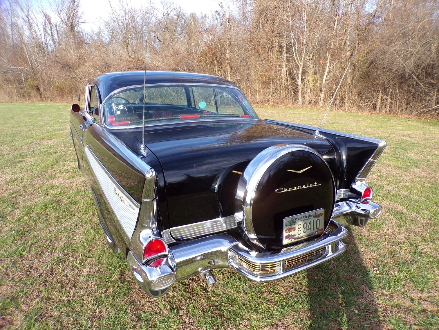 Image for St. Albans, WV - Rare 1957 Chevrolet Bel-Air Two 4- Barrel Carburetor with Chrome Continental Kit