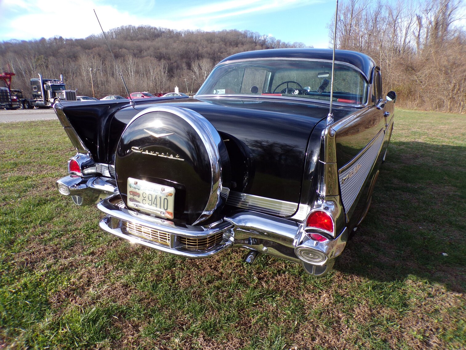 Image for St. Albans, WV - Rare 1957 Chevrolet Bel-Air Two 4- Barrel Carburetor with Chrome Continental Kit