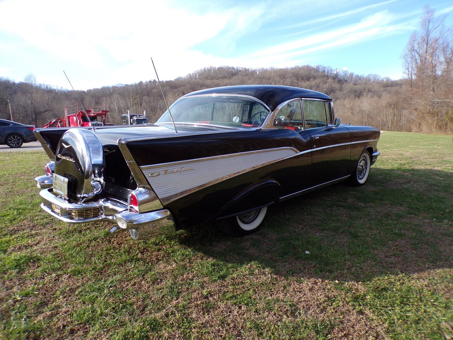 Image for St. Albans, WV - Rare 1957 Chevrolet Bel-Air Two 4- Barrel Carburetor with Chrome Continental Kit