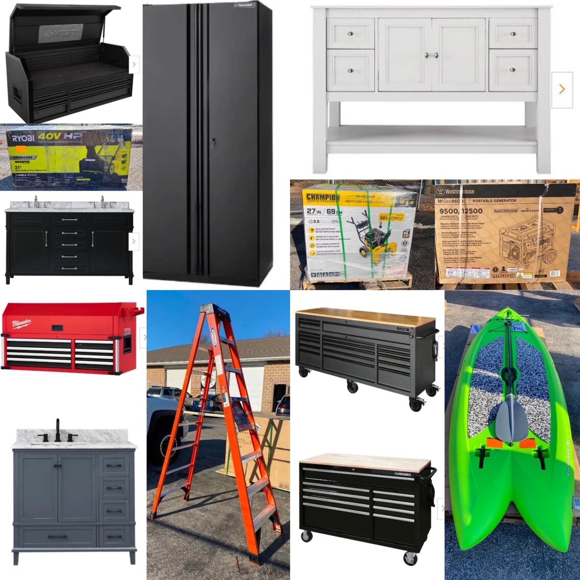 Image for Distribution Hub - Undelivered New Assets, Tools, Garage Cabinets, Exercise Equipment, Home Renovation