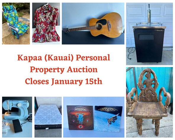 Image for 01/15 Kapaa (KAUAI) Personal Property Auction