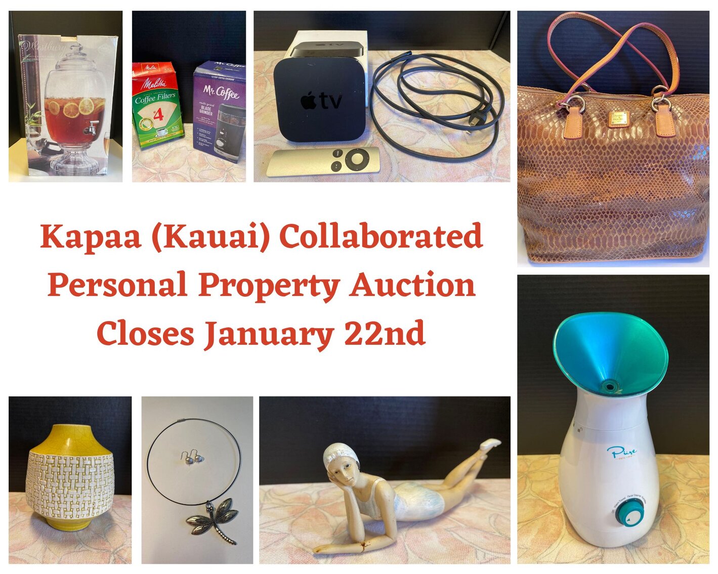 Image for 01/22 Kapaa (KAUAI) Collaborated Personal Property Auction