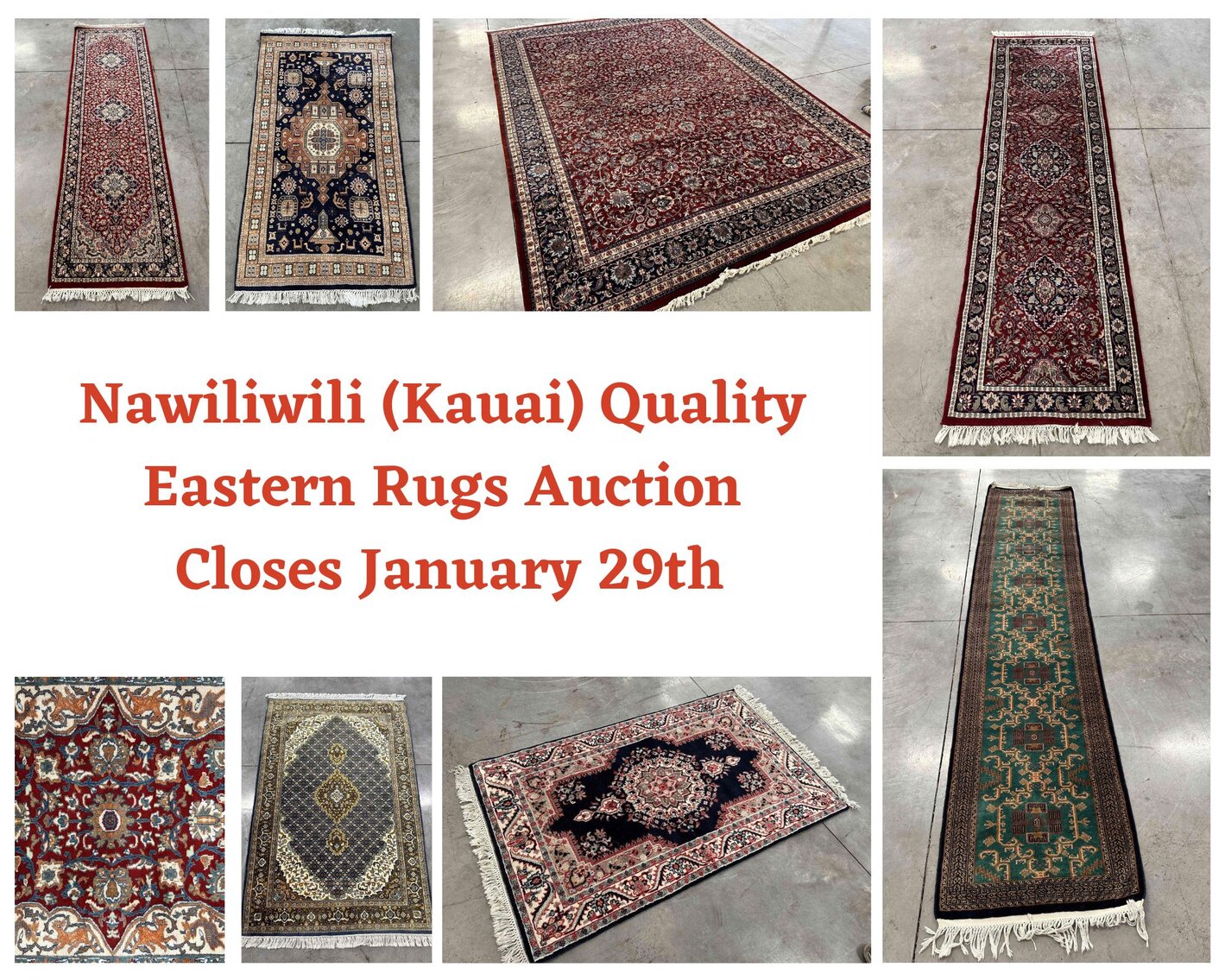 Image for 01/29 Nawiliwili (Kauai) Quality Eastern Rugs Auction