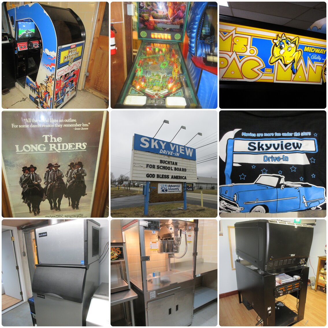 Image for Carmichaels, PA – Skyview Drive-In Theatre Auction: Marquee Sign, Projectors, Audio Equipment, Kitchen Equipment & More!