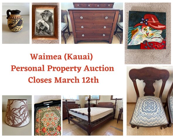 Image for 03/12 Waimea (KAUAI) Collaborated Personal Property Auction