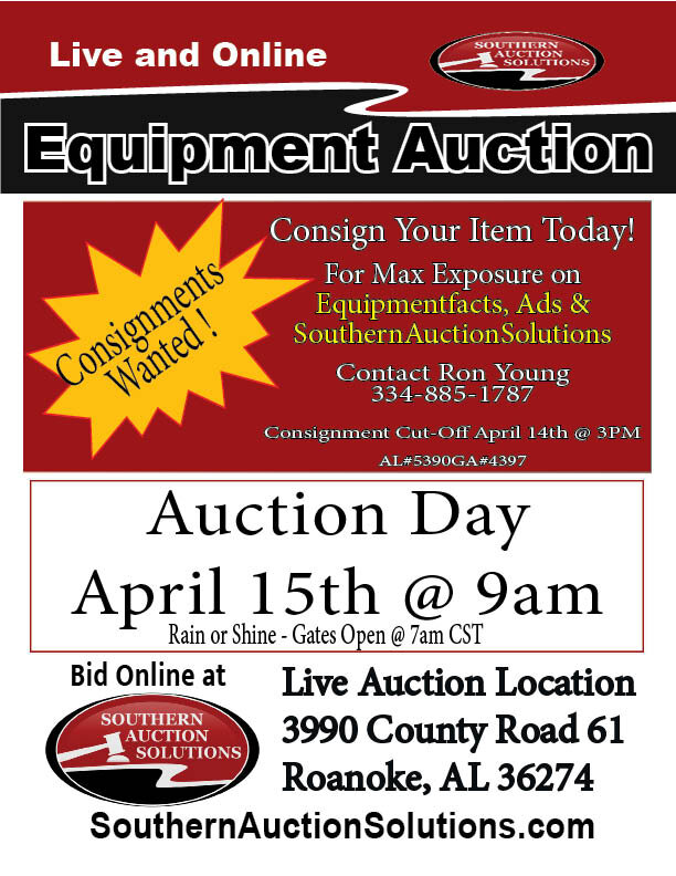 Image for Equipment Auction Spring 2023