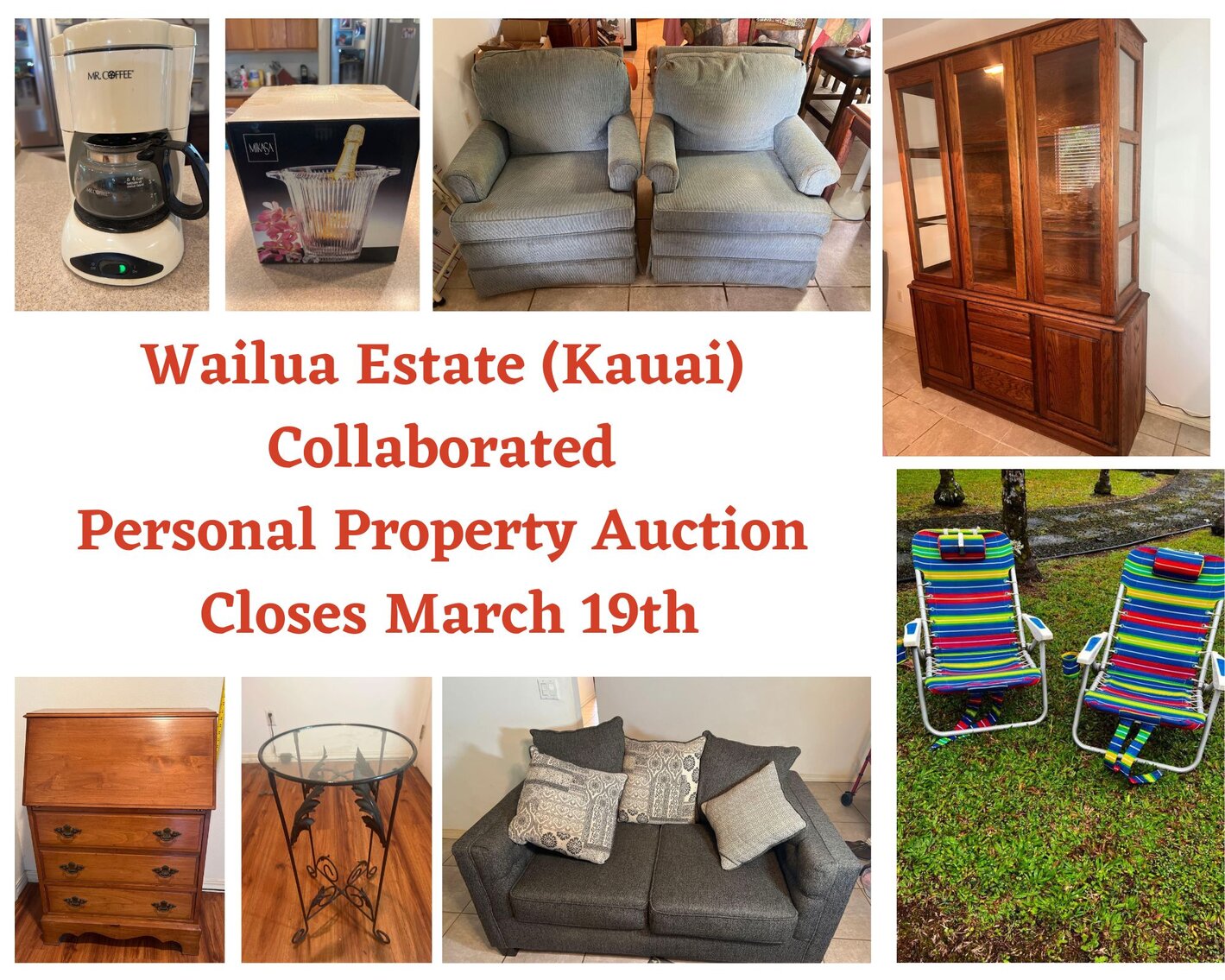 03/19 Wailua Estate (KAUAI) Collaborated Personal Property Auction