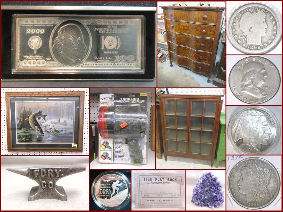 Furniture, Coins, Antiques and Household (yellow tag)