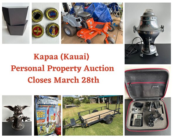 Image for 03/28 Kapaa (KAUAI) Personal Property Auction