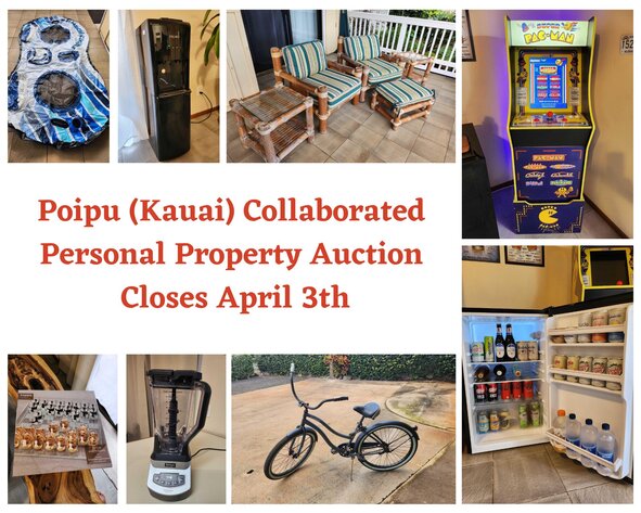 Image for 04/03 Poipu (KAUAI) Collaborated Personal Property Auction