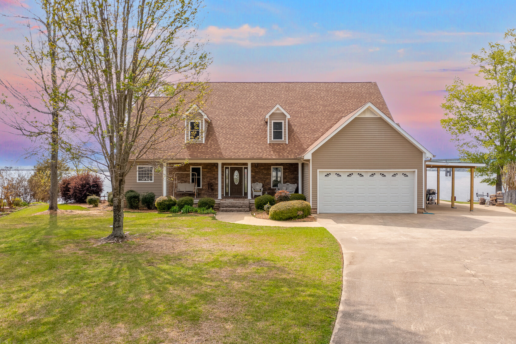 SOLD Waterfront Home with Boathouse on Weiss Lake in Cedar Bluff, Alabama