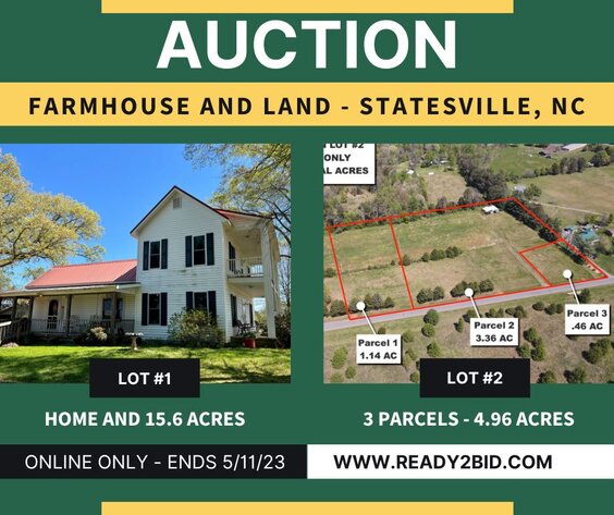 Image for Statesville, NC Farmhouse and Acreage Auction