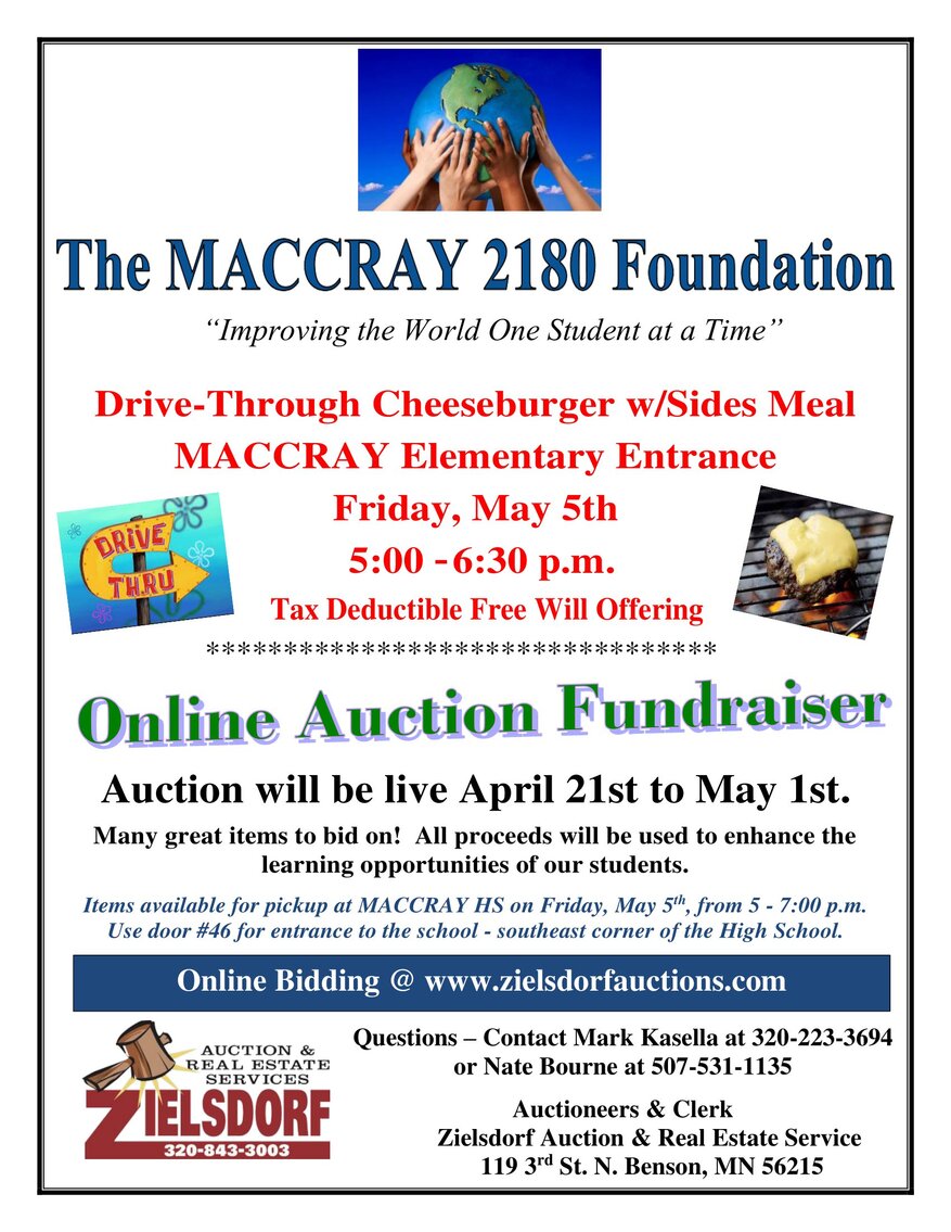 Image for MACCRAY 2180 FOUNDATION ONLINE ONLY FUNDRAISER AUCTION