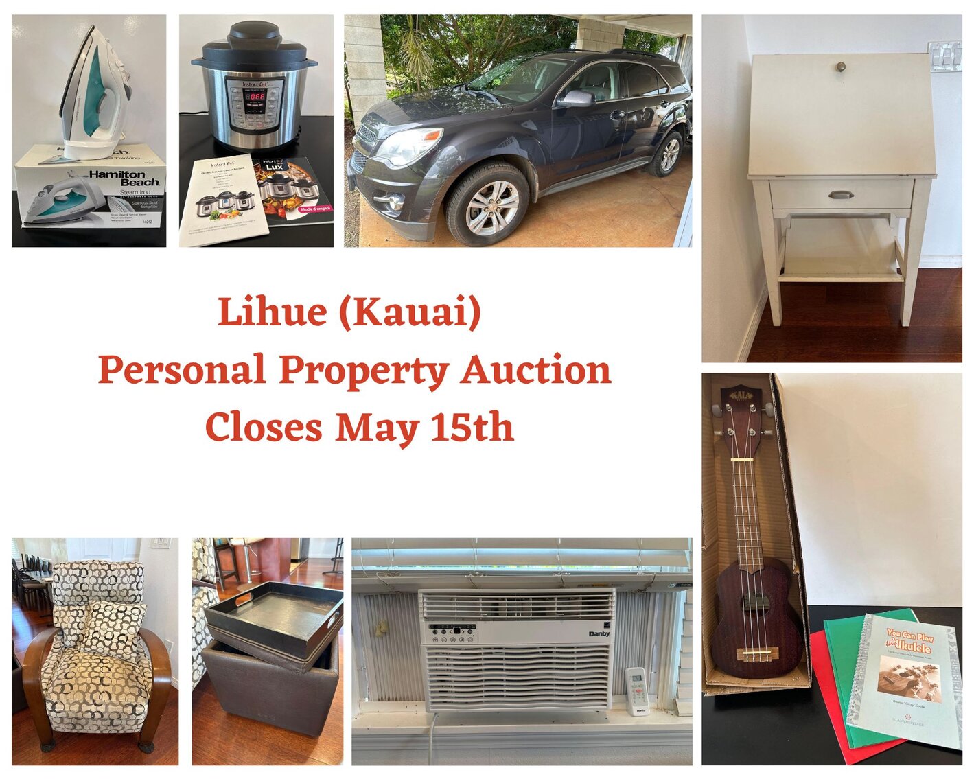 Image for 05/15 Lihue (KAUAI) Personal Property Auction