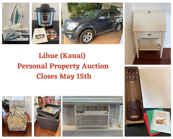 Image for 05/15 Lihue (KAUAI) Personal Property Auction