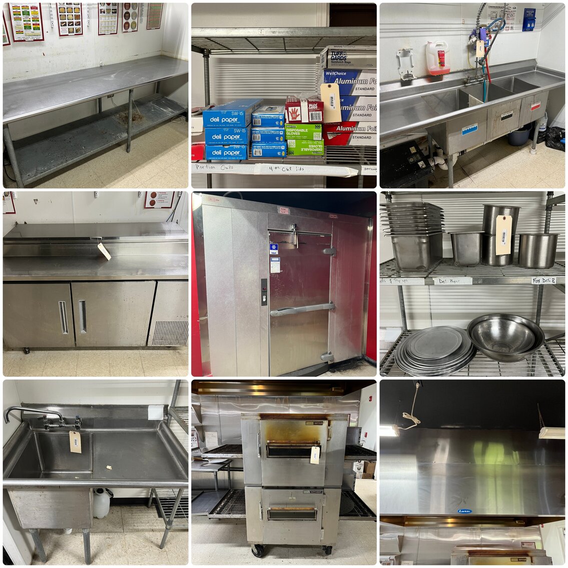 WV Restaurant Equipment Auction Lincoln Pizza Oven, Kokpak Walkin Cooler