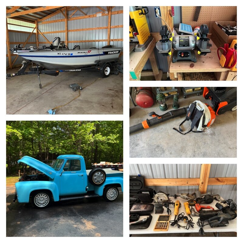 Image for Minocqua, WI 1955 Ford F100, Tracker Boat, Guns, Tools, Home Contents Located on Fence Lake!