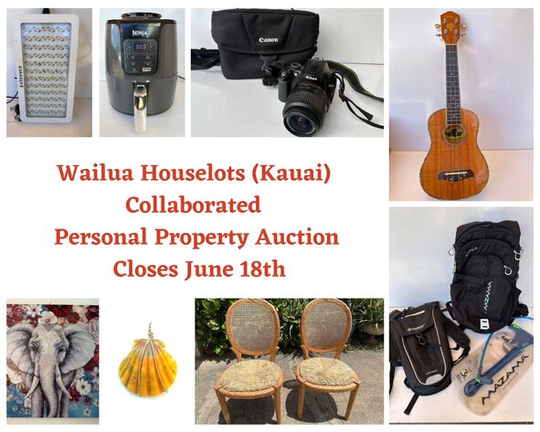 Image for 06/18 Wailua Houselots (KAUAI) Collaborated Personal Property Auction