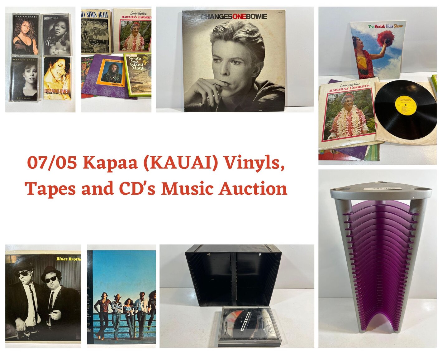 Image for 07/05 Kapaa (KAUAI) Vinyls, Tapes and CD's Music Auction